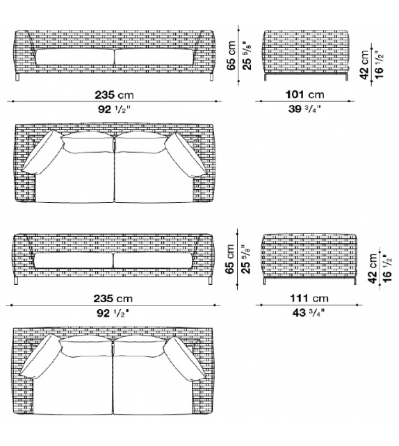 Ray B&B Italia Sofa Outdoor