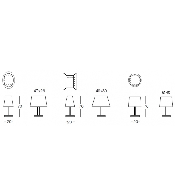 Akilele Longhi Lampe de Table