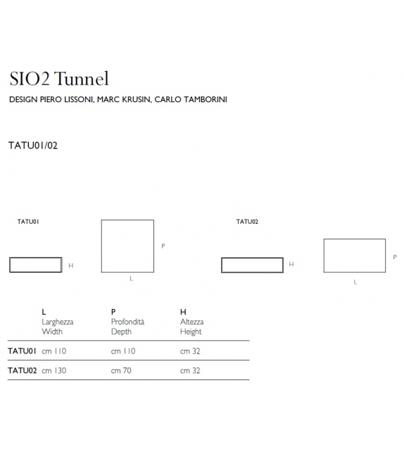 SiO2 Tunnel Glas Italia Mesita