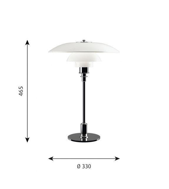 PH 3½-2½ Glass Louis Poulsen Table Lamp