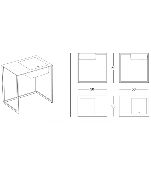 643 Taschino Zanotta Bedside Cabinet