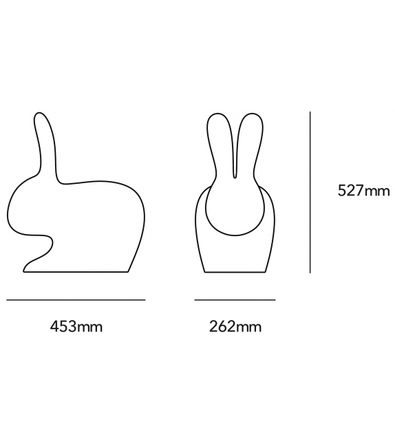 Rabbit Baby Qeeboo Sedia