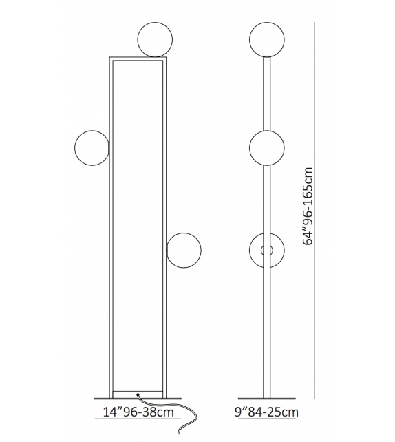 Mondrian Glass Venicem Floor Lamp