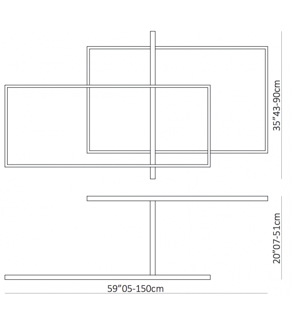 Mondrian Led Venicem Lampada da Soffitto