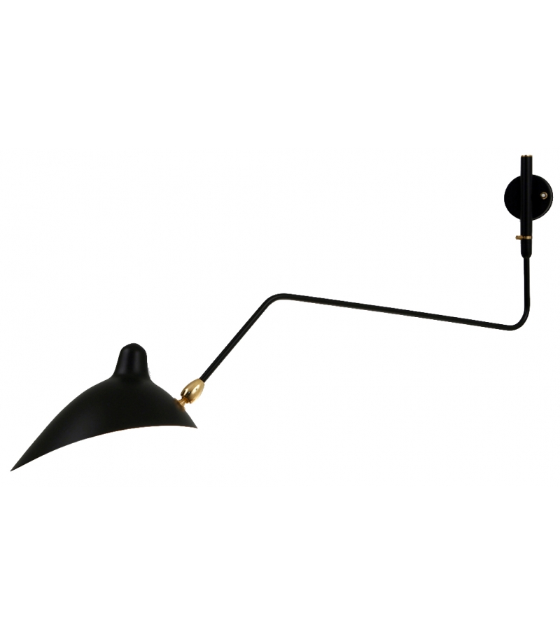 Sconce 1 Rotating Curved Arm Serge Mouille