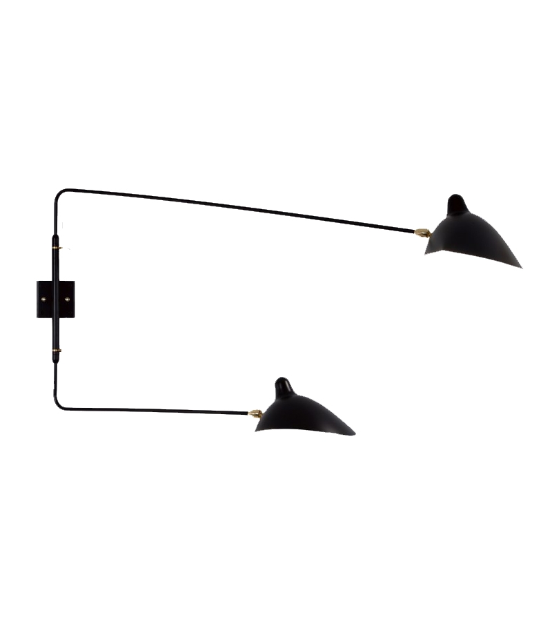 Sconce 2 Rotating Straight Arms Serge Mouille