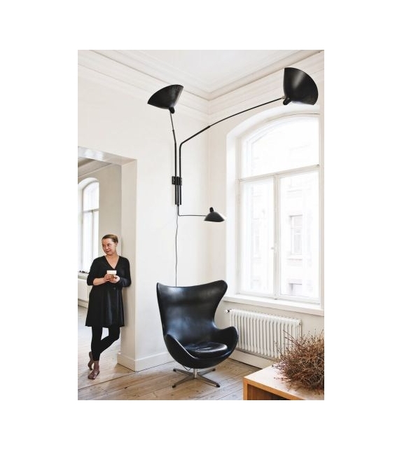 Sconce 3 Rotating Straight Arms Serge Mouille