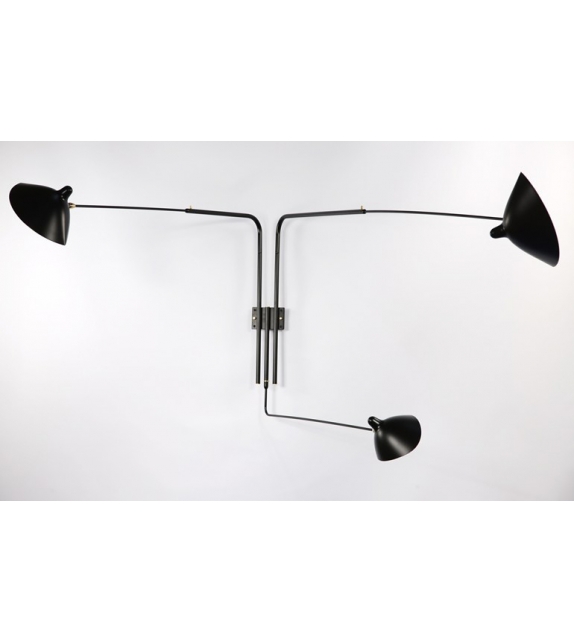 Sconce 3 Rotating Straight Arms Serge Mouille