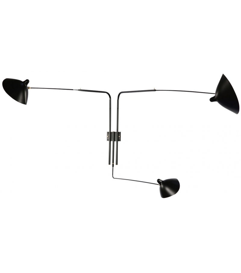Sconce 3 Rotating Straight Arms Serge Mouille