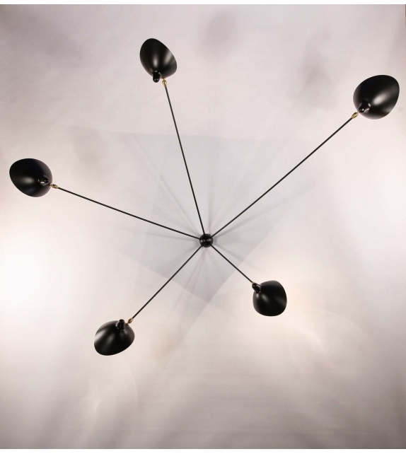 Sconce "Spider" 5 Still Arms Serge Mouille
