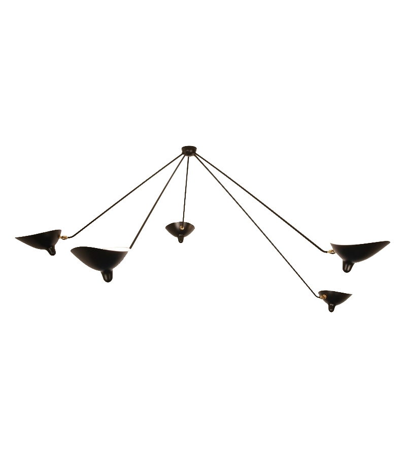 Plafonnier "Araignée" 5 Bras Fixes Serge Mouille