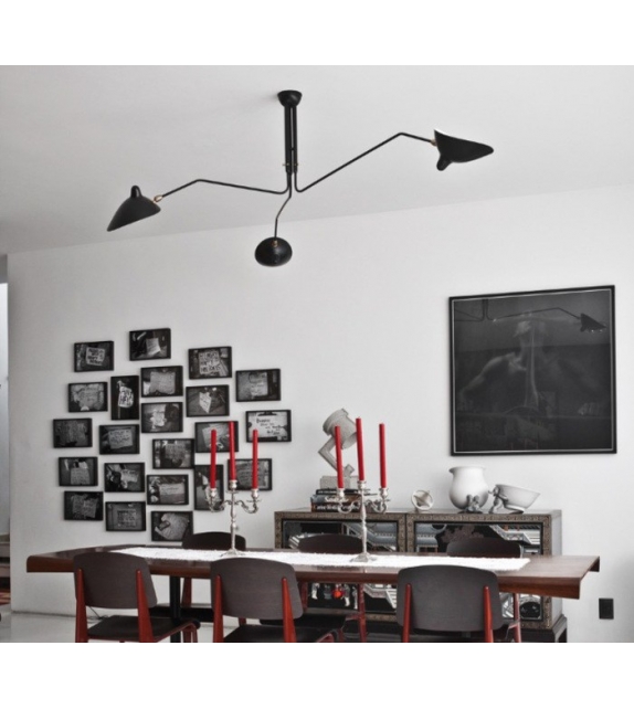 Ceiling Lamp 3 Rotating Arms Serge Mouille