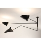 Ceiling Lamp 2 Still Arm & 1 Curved Rotating Serge Mouille
