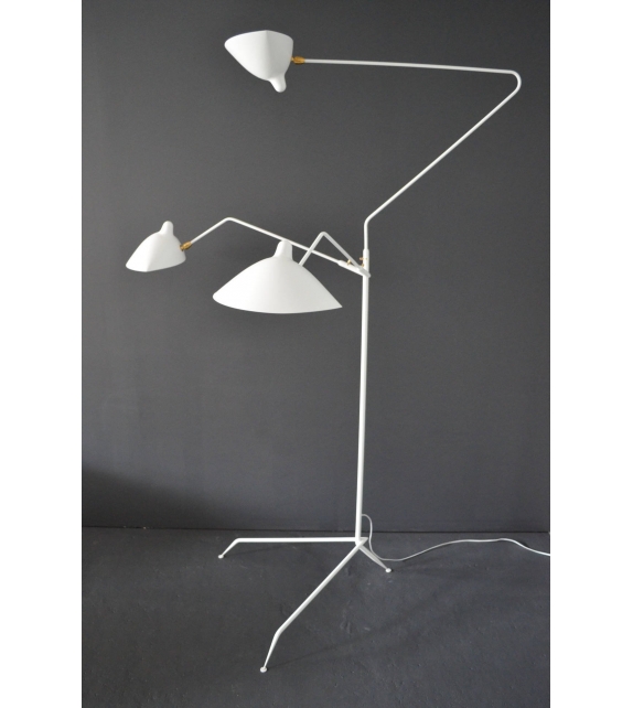 Lampadaire 3 bras pivotants Serge Mouille Làmpara de Pie