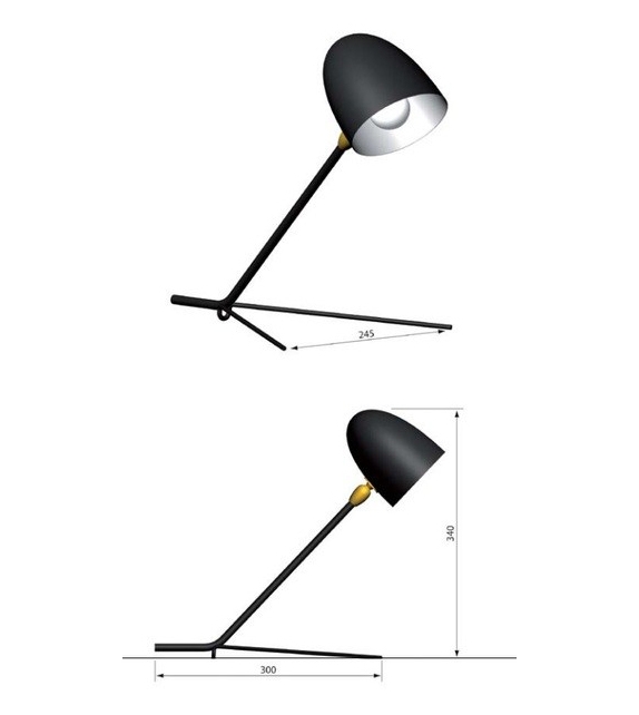Desk Lamp "Tripod" Serge Mouille