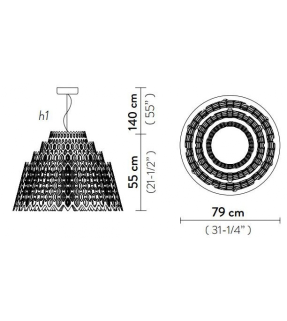 Half Charlotte Slamp Làmpara de Suspension