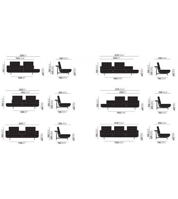 Grand Sofà Vitra Canapé