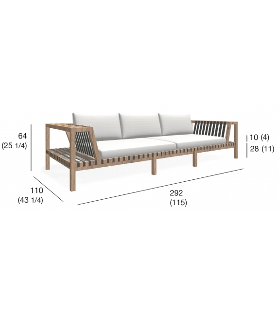 Network 3-Sitzersofa Roda
