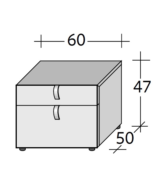 Splendor Flou Bedside Table