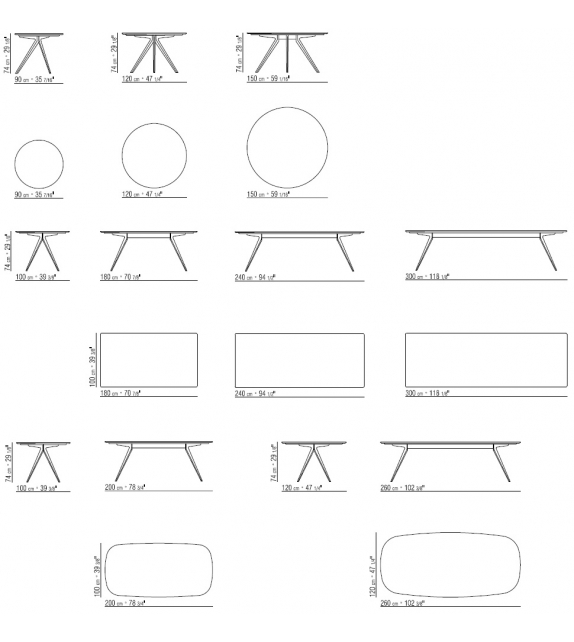 Zefiro Flexform Table
