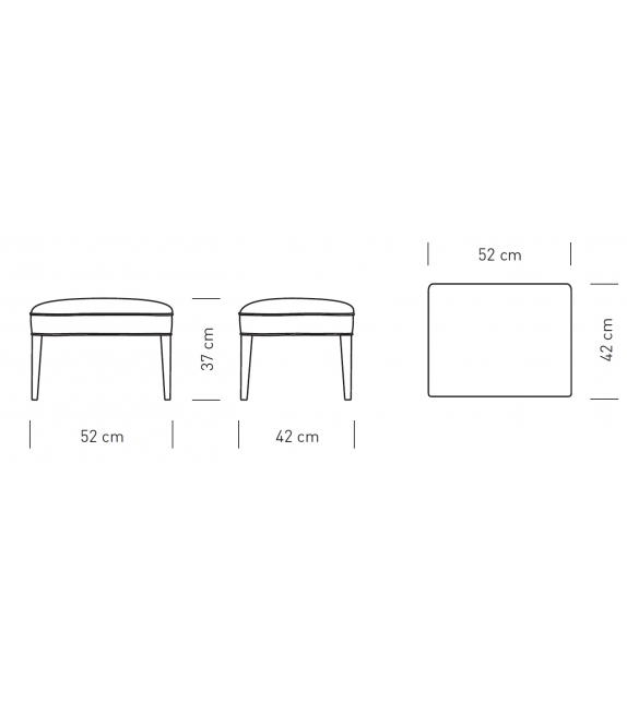 FH420 Heritage Footstool Carl Hansen & Søn Sgabello