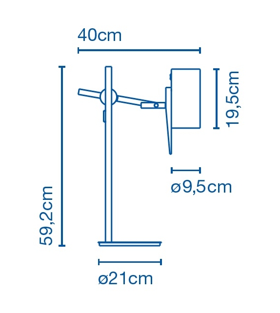 Scantling S lampada da tavolo