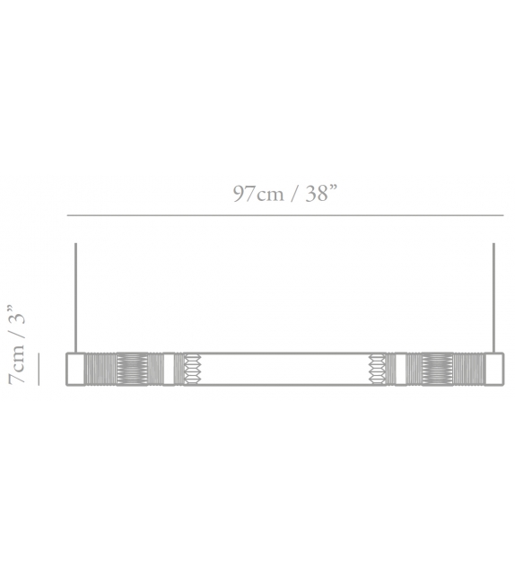 Crystal Tube Light Lee Broom Lampada a Sospensione