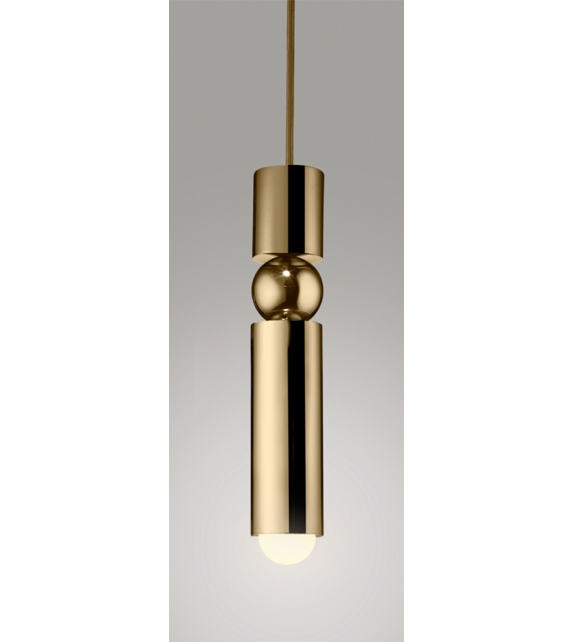 Fulcrum Light Brass Lee Broom Lámpara de Suspensión