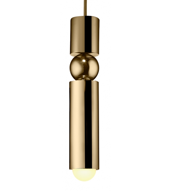 Fulcrum Light Brass Lee Broom Lampada a Sospensione