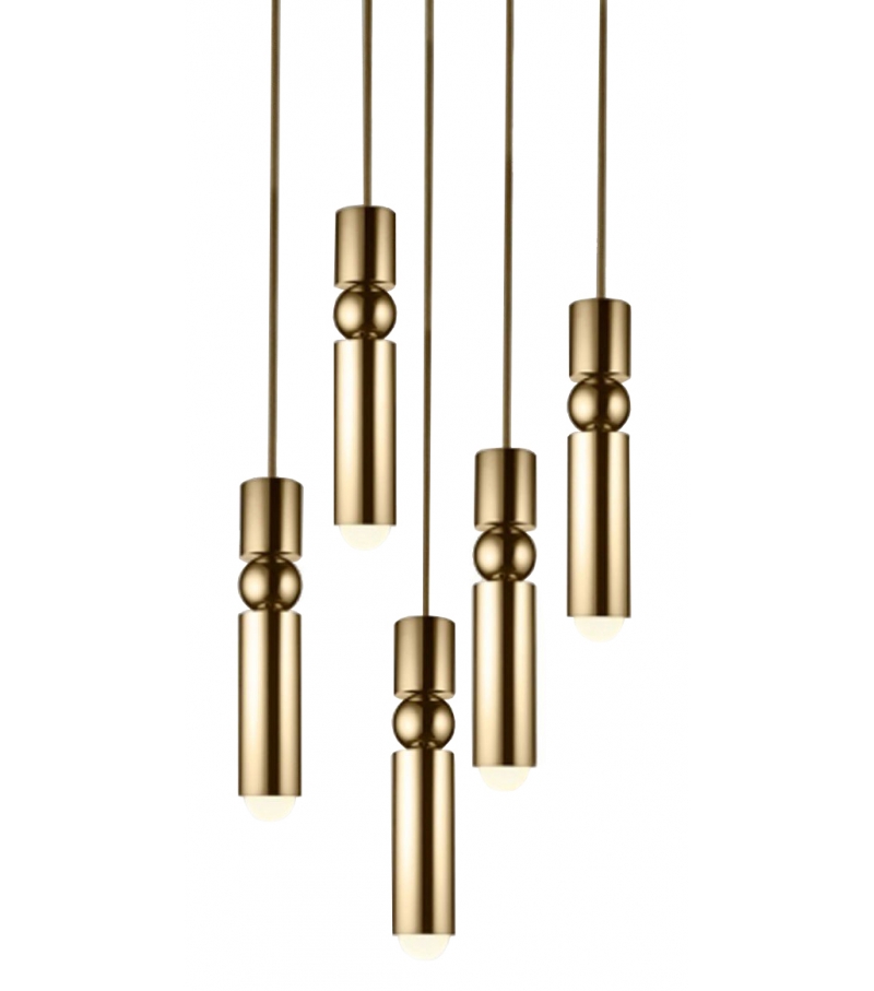 Fulcrum Chandelier 5 Tier Lee Broom Lampada a Sospensione