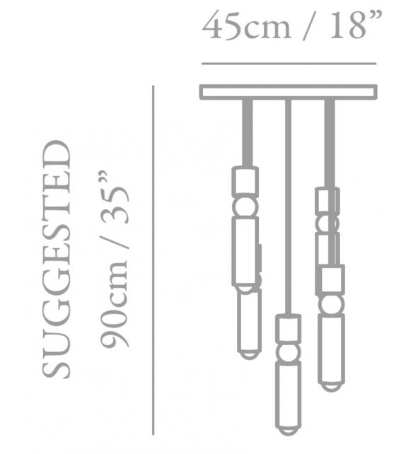 Fulcrum Chandelier 5 Tier Lee Broom Suspension
