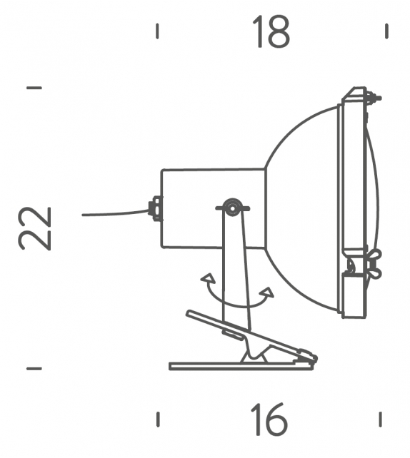 Projecteur 165 Nemo Lampada con Pinza