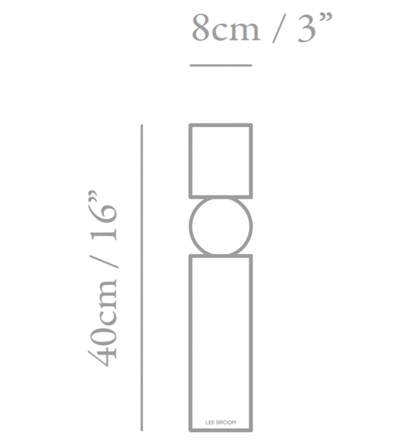 Fulcrum Marble Lee Broom Candle Holder