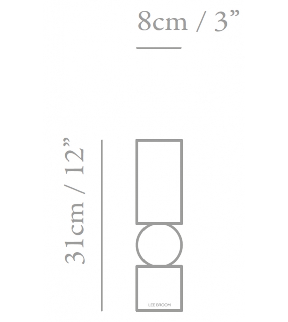 Fulcrum Marble Lee Broom Candle Holder