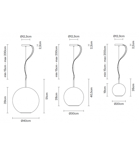 Beluga Royal D57 Fabbian Suspension Lamp