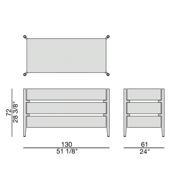 Regent 1 Porada Chest of Drawer