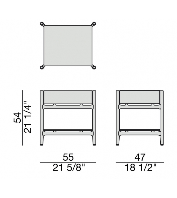 Regent 2 Porada Bedside Table