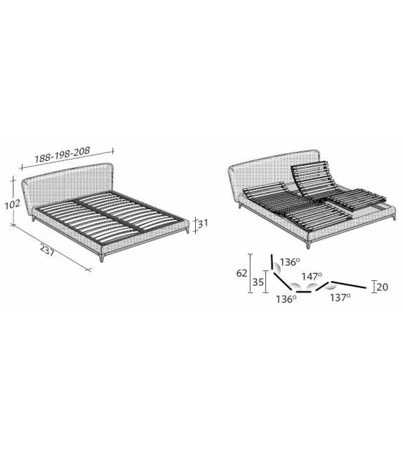Olivier Pelle Intrecciata Flou Letto