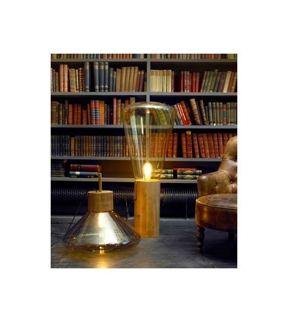 Muffins wood 04 lampada da tavolo/terra