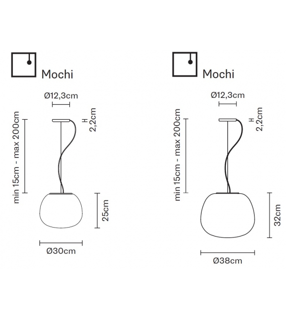 Lumi Mochi Fabbian Suspension Lamp
