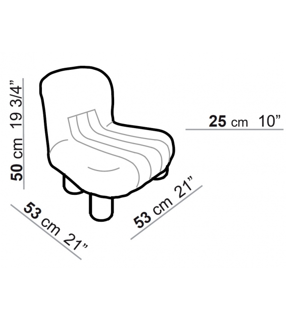 Botolo Arflex Low Armchair