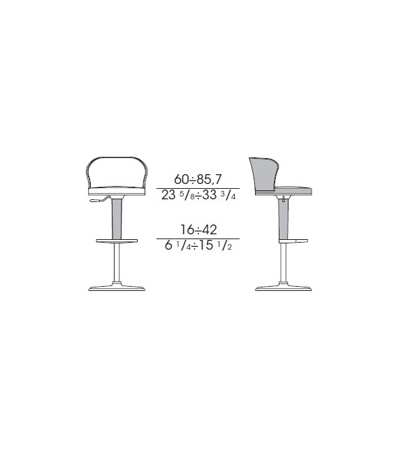 Ode Giorgetti Swivel Bar Stool