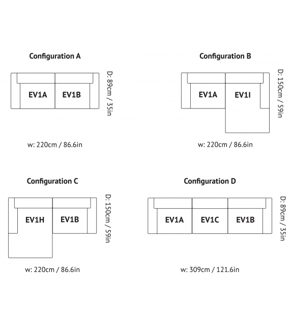 Develius &Tradition Canapé Modulaire