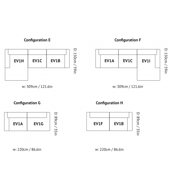 Develius &Tradition Canapé Modulaire