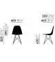 Eames Plastic Side Chair DSR Sedia Con Cuscino Vitra