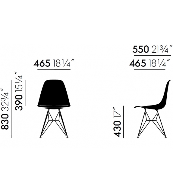 Eames Plastic Side Chair DSR Stuhl Mit Kissen Vitra