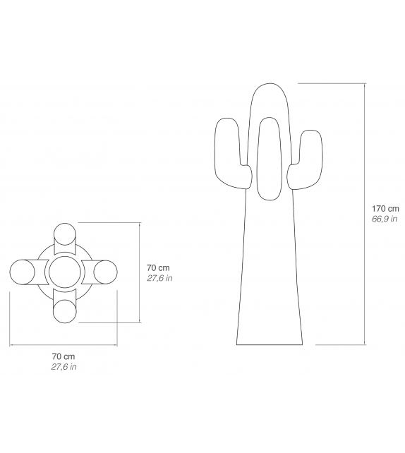 Another White Cactus Gufram Porte-Manteau