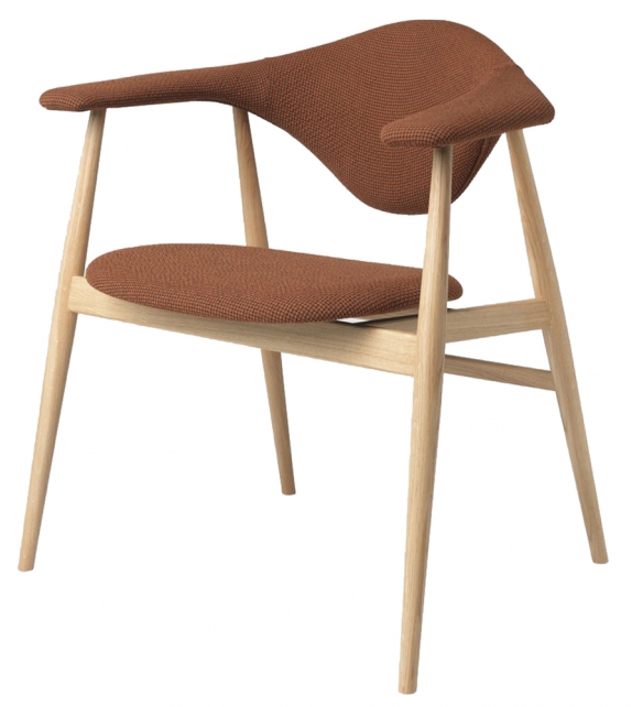 Masculo Gubi Chaise avec Base en Bois
