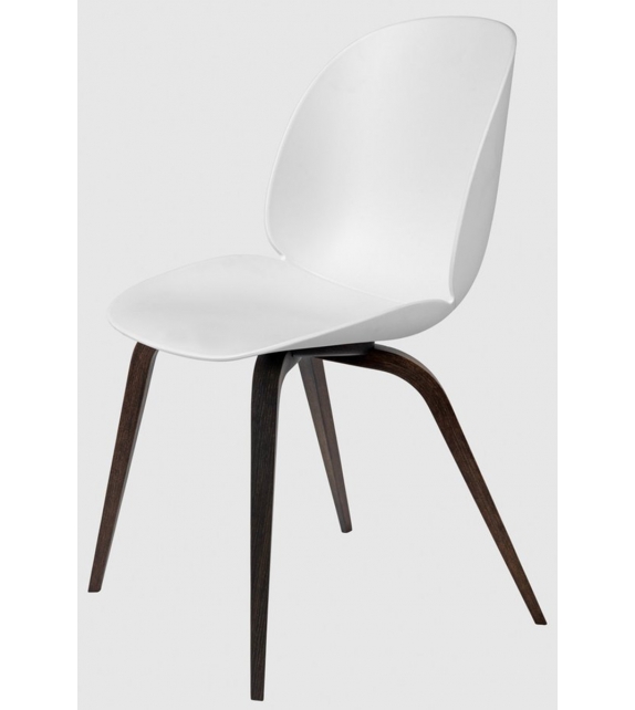 Beetle Dining Gubi Silla con Base en Madera