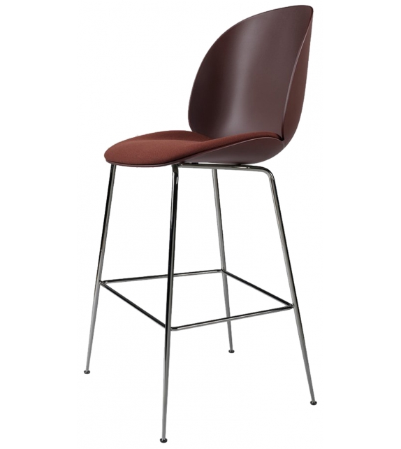 Beetle Gubi Chaise Bar avec Assise Revêtue